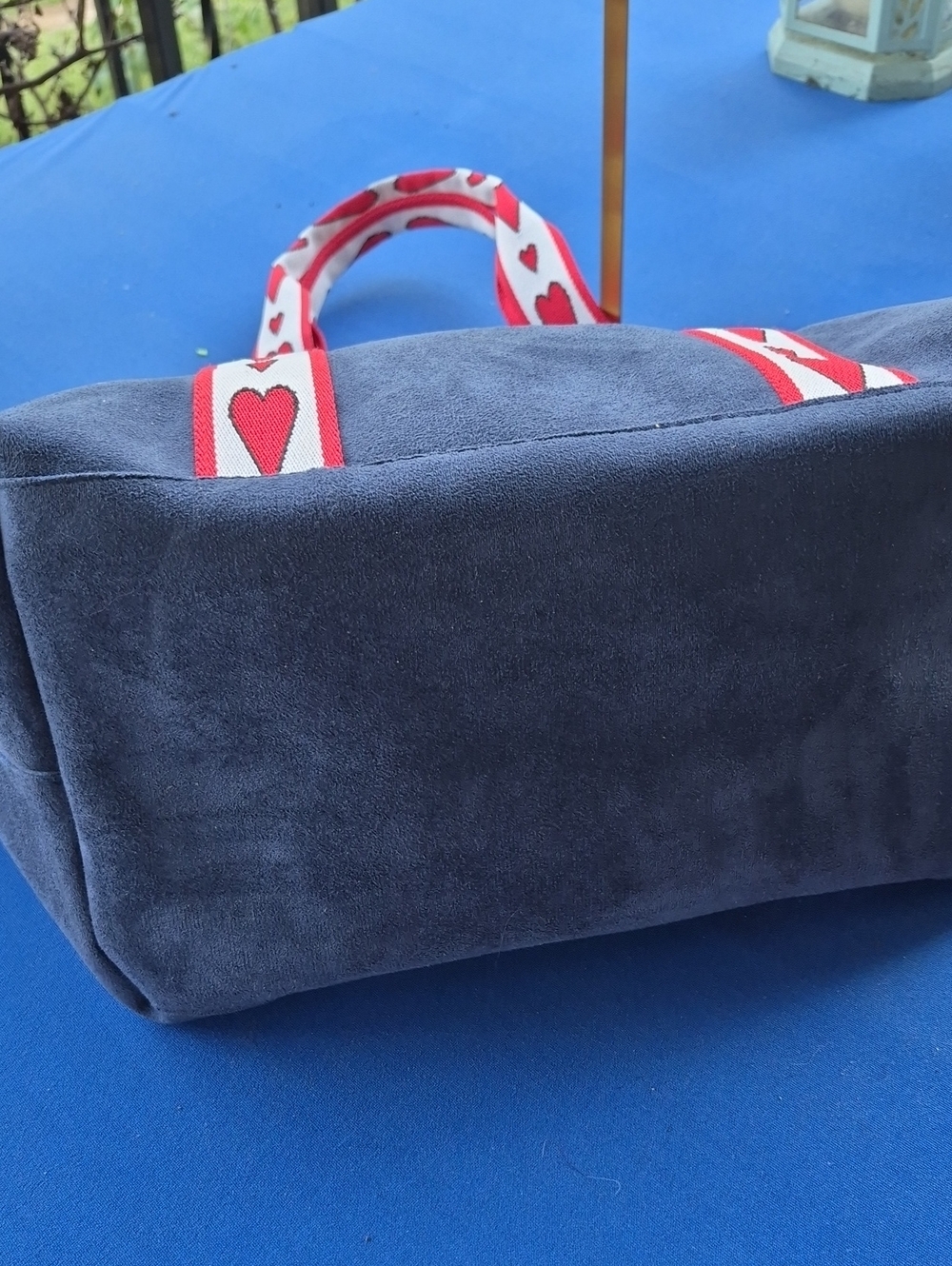 BRIGHTON ♥️ "VELVETEEN LOVE TOTE" 💙Suede & Smooth Leather 🤍 Cotton Straps - Picture 7 of 9